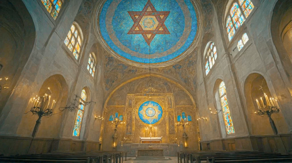 A synagogue sanctuary